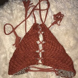 Size large acacia crochet top